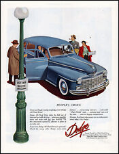 1948 Dodge Cars election voting theme lamppost couples vintage art print ad L22 picture
