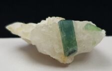 5.24gram Beautiful Natural green color Tourmaline with quratz crystal  picture