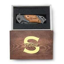 Laser Engraved Pocket Knife, Personalized Pocket Knife For Men With Wooden Box,  picture