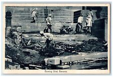 c1910's Burning Ghat Cremation Bodies Benares India Posted Antique Postcard picture