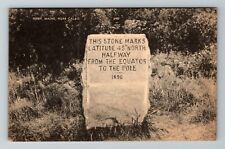 Perry ME-Maine, 1896 Halfway Marker Equator To The Pole Vintage Postcard picture