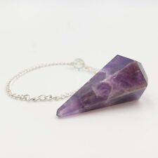 Amethyst Multifaceted w/ Crystal Ball Chain Pendulum picture
