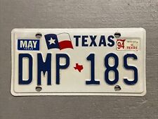 VINTAGE TEXAS LICENSE PLATE RED/WHITE/BLUE LONE STAR STATE DMP-18S 1994 STICKER picture
