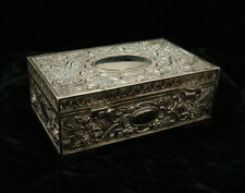 Gorgeous, Heavy Silver Tone Old Box picture