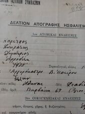#795 Greece Document For Man Born In 1900 At Argyrokastro Northern Epirus 1939 picture