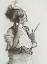 1902 Newspaper Ad CUTE GIRL IN ADULT CLOTHES DOING HER MAKEUP Finishing Touch picture