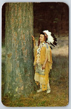 Native Americana~Mescalero-Apache Indian Maiden~Vintage Postcard picture