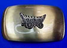 Chambers Brand  Covered Conestoga Wagon Two Tone Belt Buckle picture