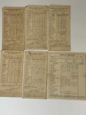 Paper Report Card Lot Of 5 1909-1921 Original Clinton Iowa picture