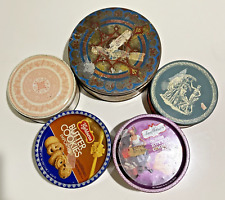 NICE Vintage Lot of 5 Collectible Candy Cake Cookie Tins picture