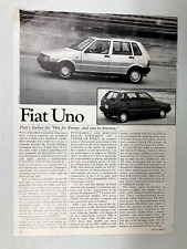 FIATART34 Article 1983 Fiat Uno May 1983 2 page picture
