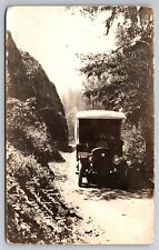 Carnation Milk Dairy Truck Go Slow Mountain Road Montana c1915 Real Photo RPPC picture