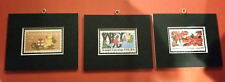 3 MATTED 1981, 1982, 1985 STAMP CHRISTMAS ORNAMENTS picture
