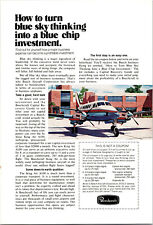 Vintage 1972 Beechcraft Airplane Aircraft Blue Chip Investment Print Ad  picture