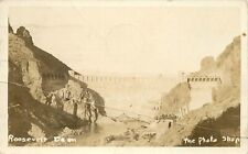 1937 Roosevelt Dam Near Phoenix, Arizona Real Photo Postcard/RPPC AS IS Creased picture