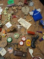 100s Vintage keychains lot travel advertising collection sports 1970-80's picture
