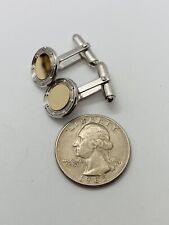 Vintage WEH Walter E Howard 14kt. Yellow Gold 925 Sterling Silver Cufflinks 8g picture