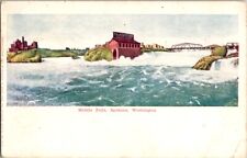 Vintage Postcard Middle Falls Spokane WA Washington c.1901-1907            K-814 picture