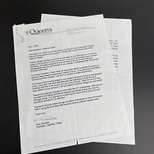 Vintage 2000 Queen's University Waldron Tower Frat Party Damage Letter Kingston picture