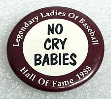 Vintage 1988 Legendary Ladies of Baseball Hall of Fame Pinback Pin Button picture