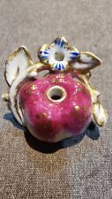 Old Paris Hand Painted Set Apple & Blossom Rococo Revival Inkwell C. 1830-1860  picture