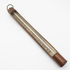 Vtg Moeller Brass Industrial Hanging Thermometer Industrial 400 Degrees Copper picture