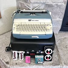 Vintage Smith Corona Coronet Robin Egg Blue Vintage Electric Typewriter + Case picture