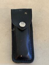Vintage Buck 110 Folding Lockback Knife 3 Dot + Leather Sheath DL picture