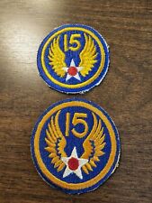 WWII US Army 15th AAC Air Corps Cut Edge Patch Set L@@K picture