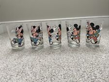 Disney 1988 vintage glass 6oz cups, Set of 5 picture