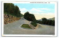 Postcard Hairpin Turn, Mohawk Trail, Mass MA 1930's B14 picture