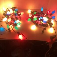 Vintage C9 Noma Indoor Christmas Lights, 2 strand set. All lights working. picture