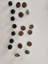 Vintage Glass Metal And Shell Buttons Lot 50 Total picture