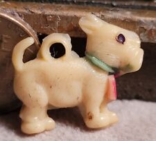 Vintage Celluloid PUPPY DOG WITH COLLAR AND BOW charm prize jewelry  picture