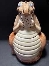 Vintage Sanor Ceramic tan/beige Dragon Dinosaur Cookie Jar 12” picture