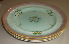 THREE VINTAGE HAND PAINTED CALYX WARE PORCELAIN PLATES/MADE IN ENGLAND picture