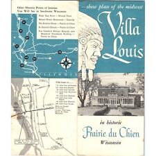 Vintage Villa Louis Prairie Du Chien Wisconsin Brochure TF4-B4 picture
