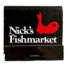 Vintage NICK’S FISHMARKET Unused Full Matchbook Diamond Match Unstruck Matches picture