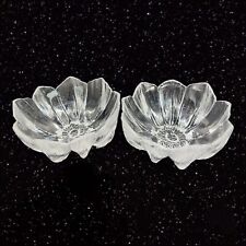 Kosta Boda Crystal Water Lily Bowl Dish Set 2 Monet Sunflower Bowl 1980s Clear picture