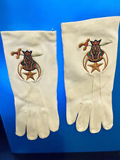 2 pairs Shriners EMBROIDERED Noble Gloves AEAONMS  Sizes MED - XL picture
