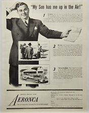 1945 Aeronca Aircraft Airplane Vintage Print Ad Middleton Ohio picture
