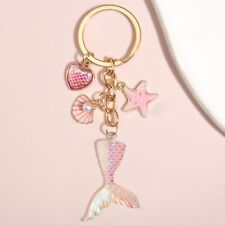 Starfish Sea Shell Keychains - Mermaid Tail Keyrings Unisex Fashion Keychains 1p picture