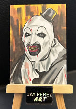 Art The Clown Terrifier Sketch Card 1/1 Original on card signed ACEO Horror picture