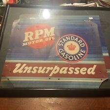 vintage RPM oil Standard gasoline Unsurpassed cardstock sign 17”W13 1/2”H picture