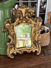 Vintage Gold Gilt Rococo Hollywood Regency Style Framed Mirror 13