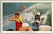 Tennessee TN - Beautiful & Popular Water Skiing - Vintage Postcard - Unposted picture