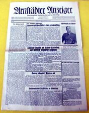 UNBELIEVABLY RARE COMPLETE 1943 WW2 PARTY NEWSPAPER w AMAZING CONTENT MUST READ picture