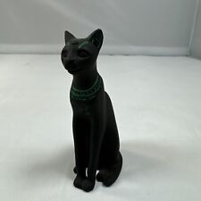 The Franklin Mint Curio Cabinet Bronze Collectible Egyptian Cat Figurine Bastet picture