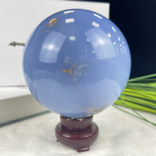 Gemstone 5.7LB Blue Chalcedony Crystal Sphere, A+ Chalcedony Crystal Ball Sphere picture