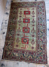 Antique Russian Caucasian Shirvan Oriental Rug Hand-Knotted Wool RARE 5'x3' picture